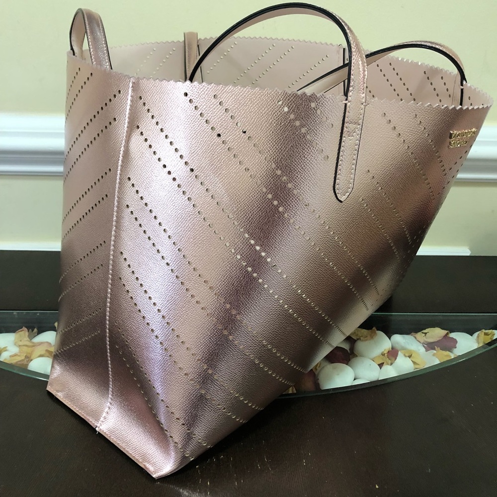 Victoria's Secret Metallic Rose Tote Bag